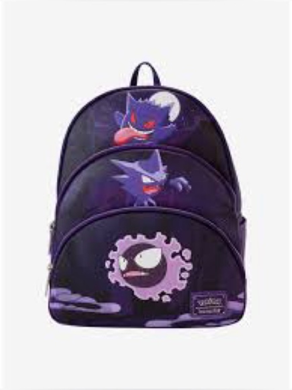 Loungefly Pokémon Gastly Evolutions Triple Pocket Mini Backpack